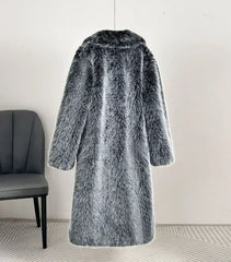 Royal Faux Fur Maxi Coat – 25 Edition - Femstylo