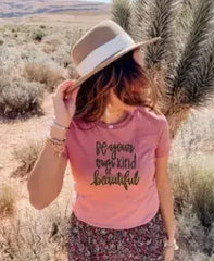 Be Your Own Kind of Beautiful Graphic Tee – Unisex Mauve Shirt - Femstylo