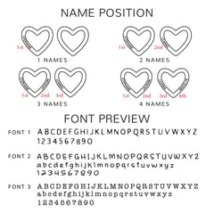 Mothers Necklace, Children Names Jewelry, Heart Name Necklace - Femstylo