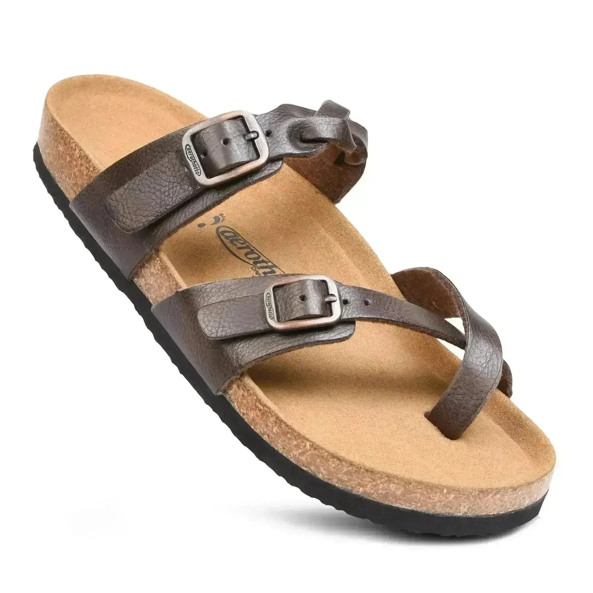 Aerothotic Irenic Women's Soft Footbed Strappy Slide Sandals - Femstylo