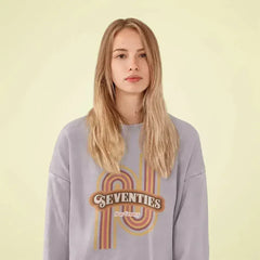 70's Retro Sweatshirt - Vintage Loose Fit Crewneck | Femstylo - Femstylo