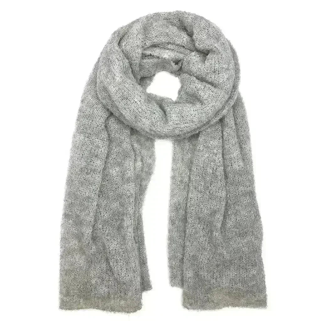 Gray Ultra Plush Alpaca Scarf - Femstylo