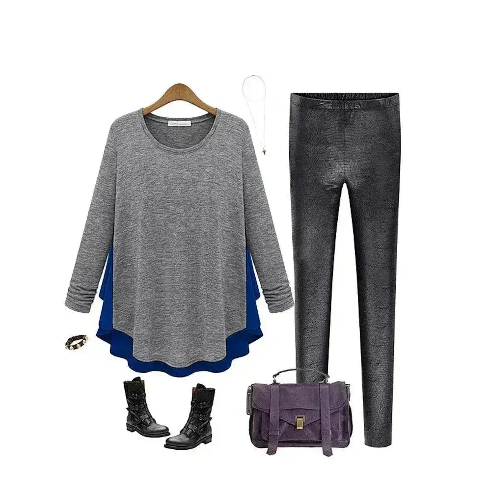 Women's Flowy Pleated Back Top - Chiffon & Cotton Blend | Femstylo - Femstylo