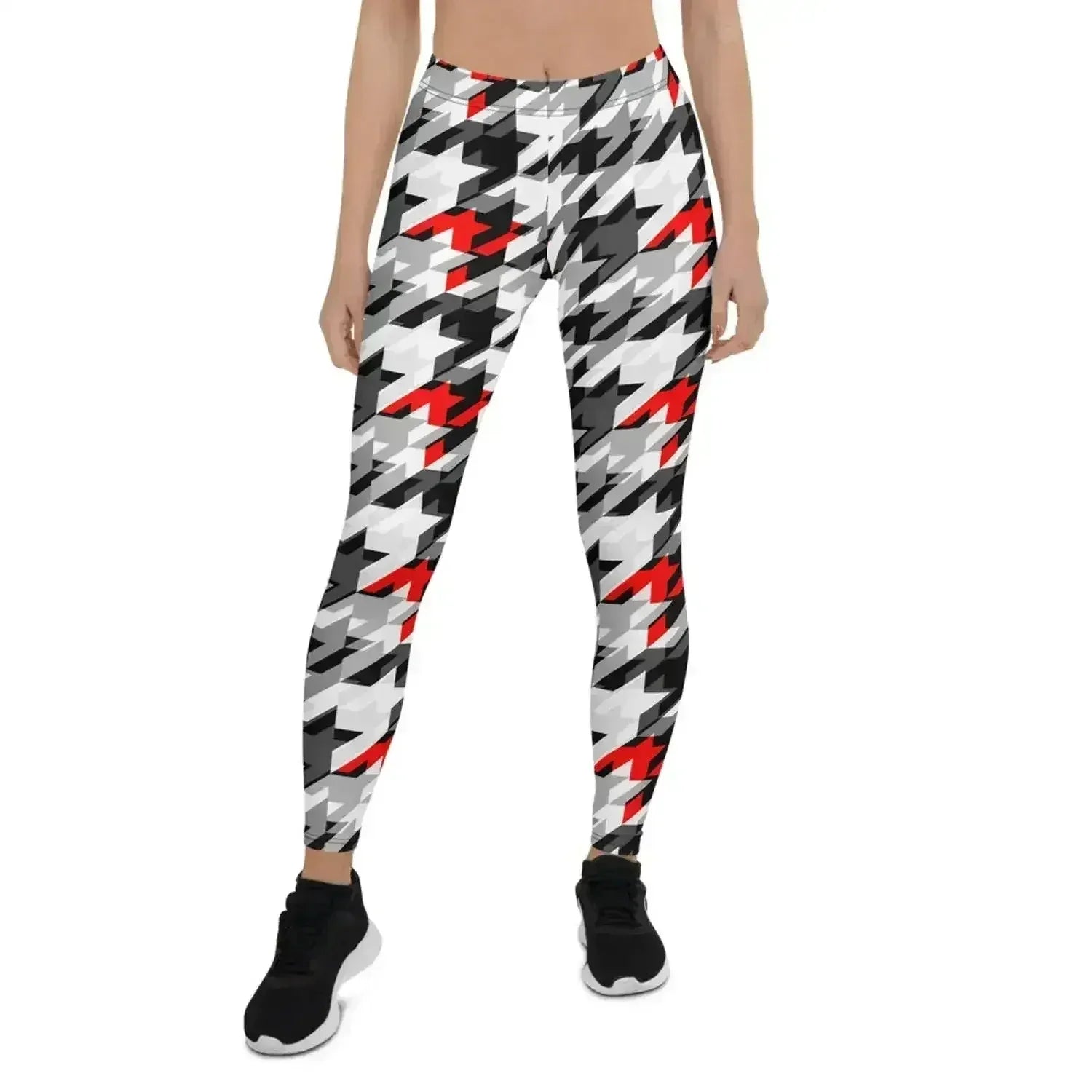Womens Sports Houndstooth Leggings - Femstylo