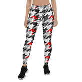 Womens Sports Houndstooth Leggings - Femstylo