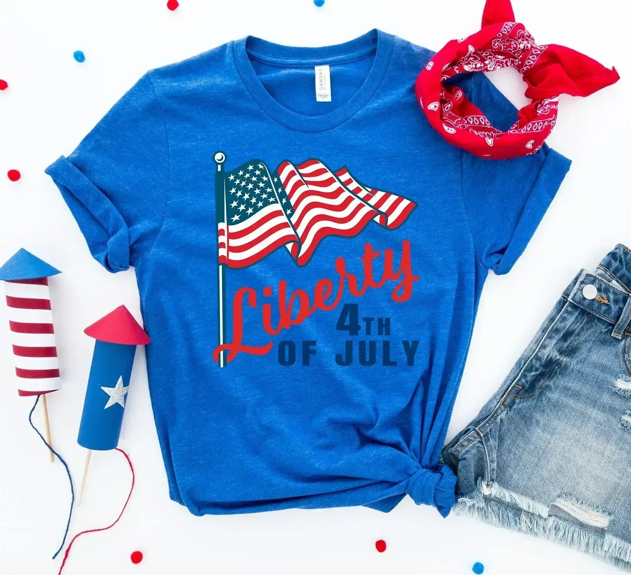 Liberty 4th of July T-shirt - Femstylo
