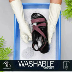 Aerothotic Hadal Women's Velcro Ankle Strap Slip on Sandals - Femstylo