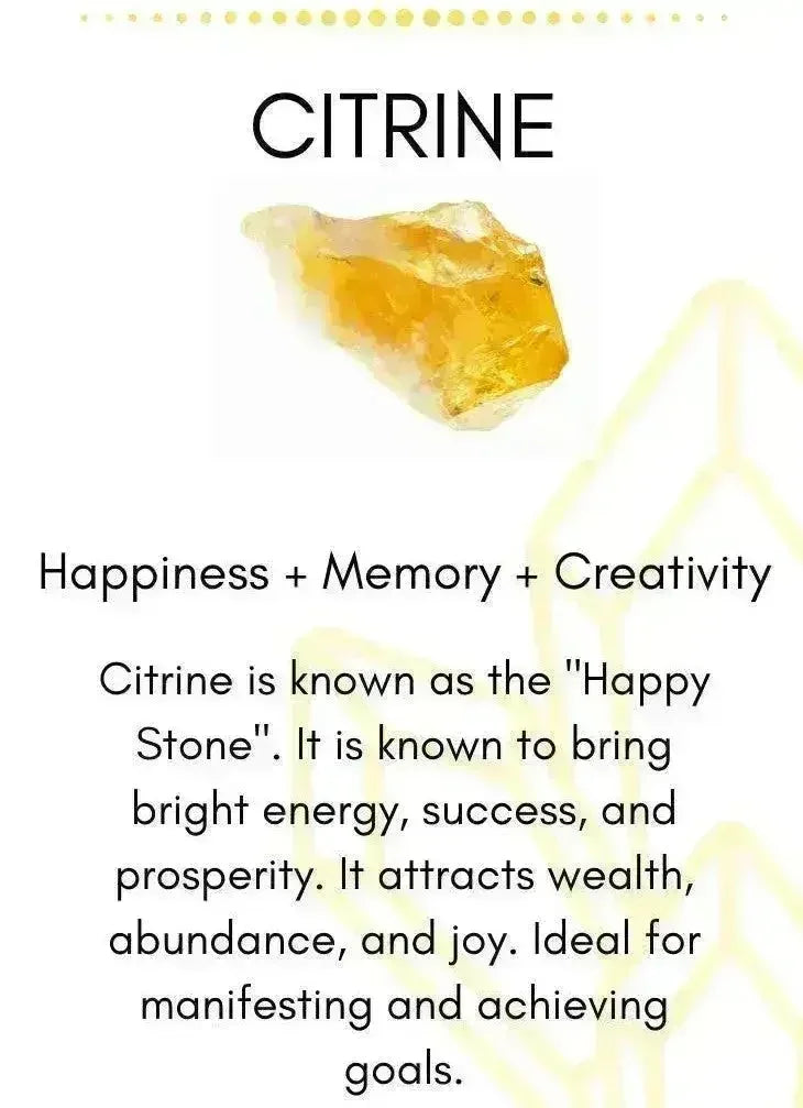 Rutilated Citrine & Quartz Bracelet – Chakra Healing Birthstone Jewelry - Femstylo