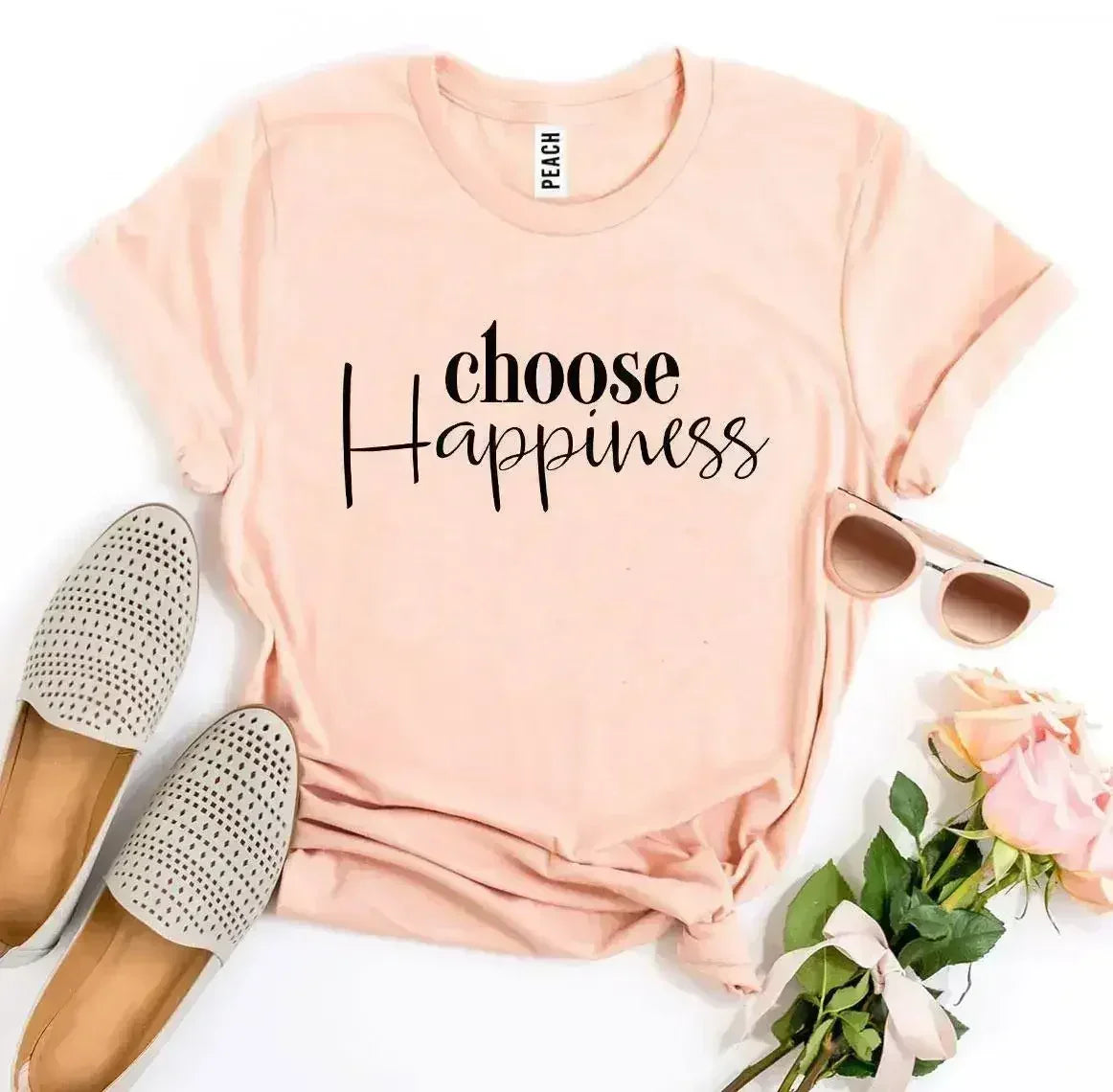 Choose Happiness T-shirt - Femstylo