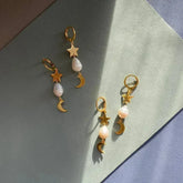 Night Sky Pearl Earrings - Femstylo
