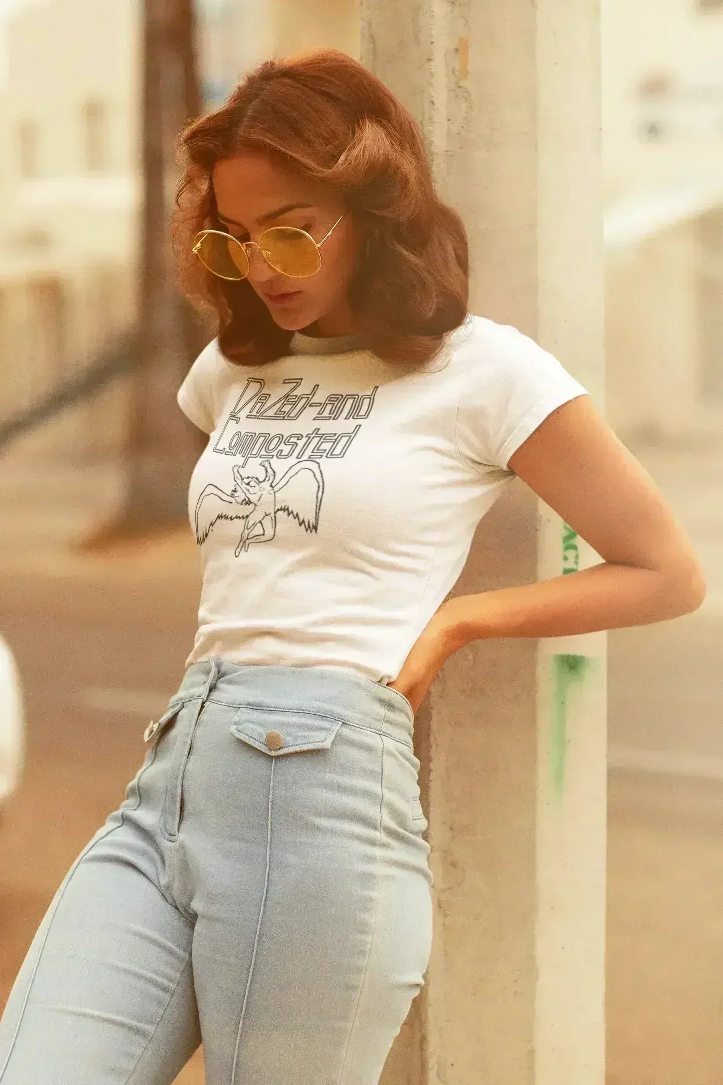 Led Zeppelin Organic Cotton Crop Top - Dazed and Composted - Femstylo