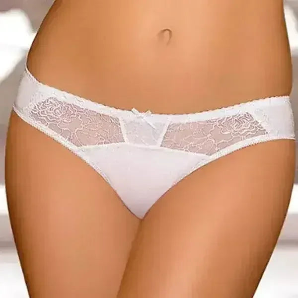 Semi Sheer Low Rise Bikini Panty Gorteks Pamela White - Femstylo