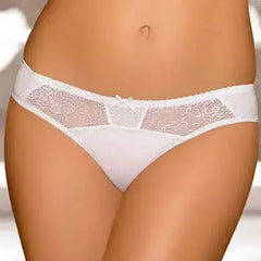 Semi Sheer Low Rise Bikini Panty Gorteks Pamela White - Femstylo