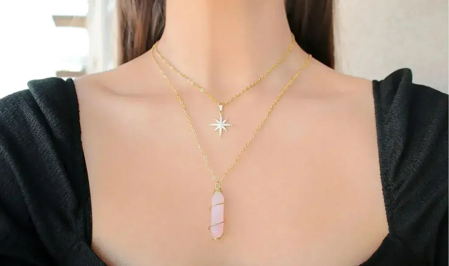 Polaris Star Necklace - 24K Gold Plated & CZ Charm | Femstylo - Femstylo