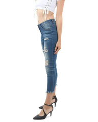 Dayton High Waisted Distressed Jeans - Femstylo