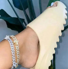 Yeezy Inspired Slides Brown/Khaki - Femstylo