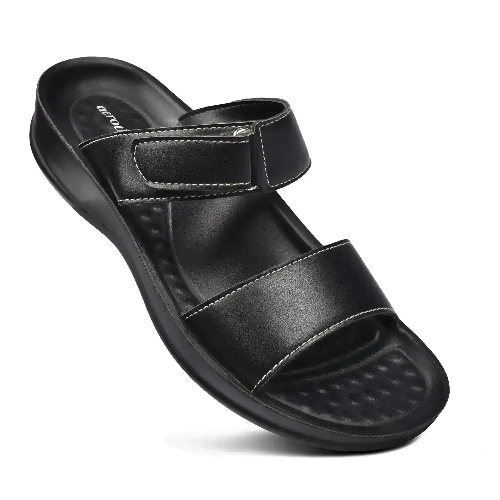 Aerothotic Rustic Women's Velcro Strap Slide Sandals - Femstylo