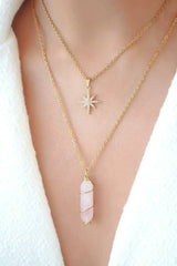 Polaris Star Necklace - 24K Gold Plated & CZ Charm | Femstylo - Femstylo