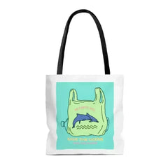Dolphin Tote Bag - Eco-Friendly Polyester Shopper 16" - Femstylo