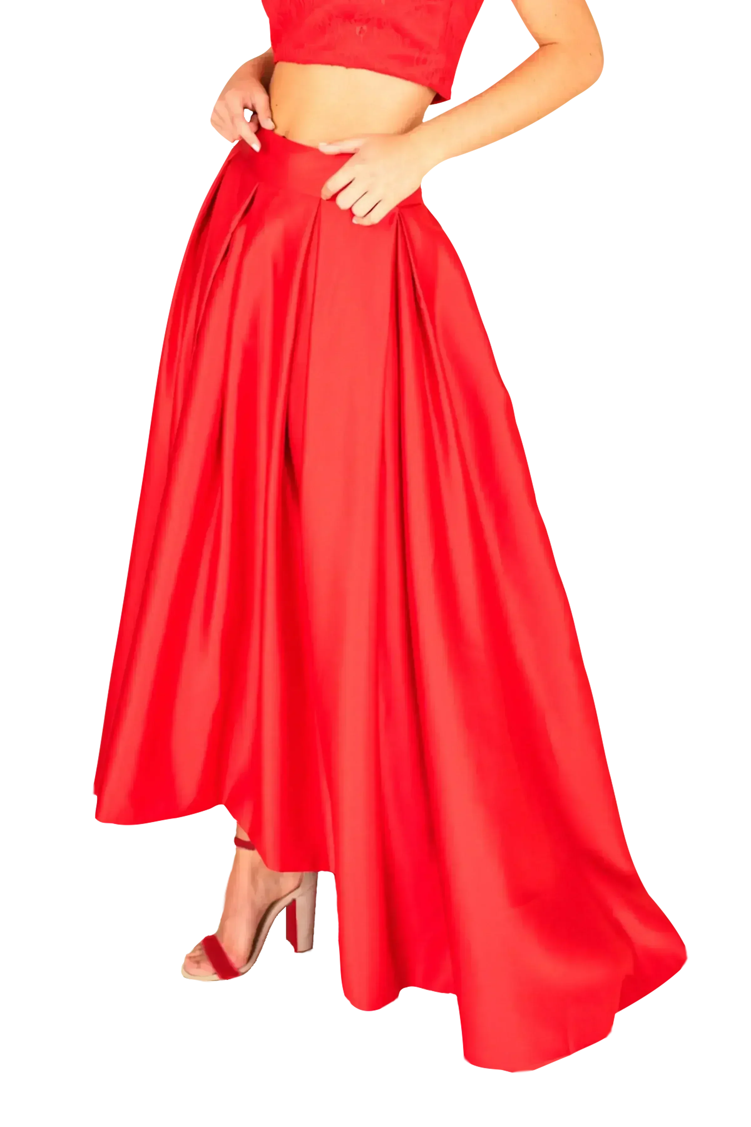 Formal Train Skirt & Lace Top Combo - Femstylo