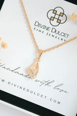 24 Karats CZ Hand Pendant Necklace - Femstylo