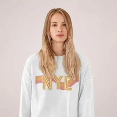 NYC Retro 70's Sweatshirt – Vintage Loose Fit Crewneck - Femstylo