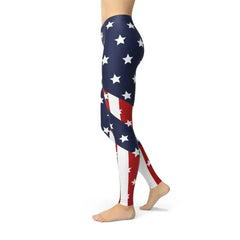 Womens American Flag Leggings - Femstylo