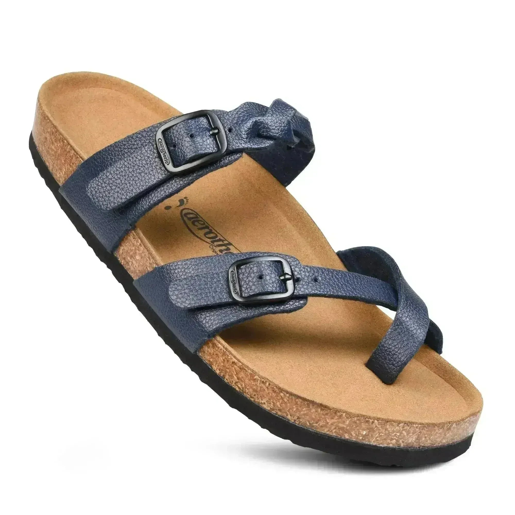Aerothotic Irenic Women's Soft Footbed Strappy Slide Sandals - Femstylo
