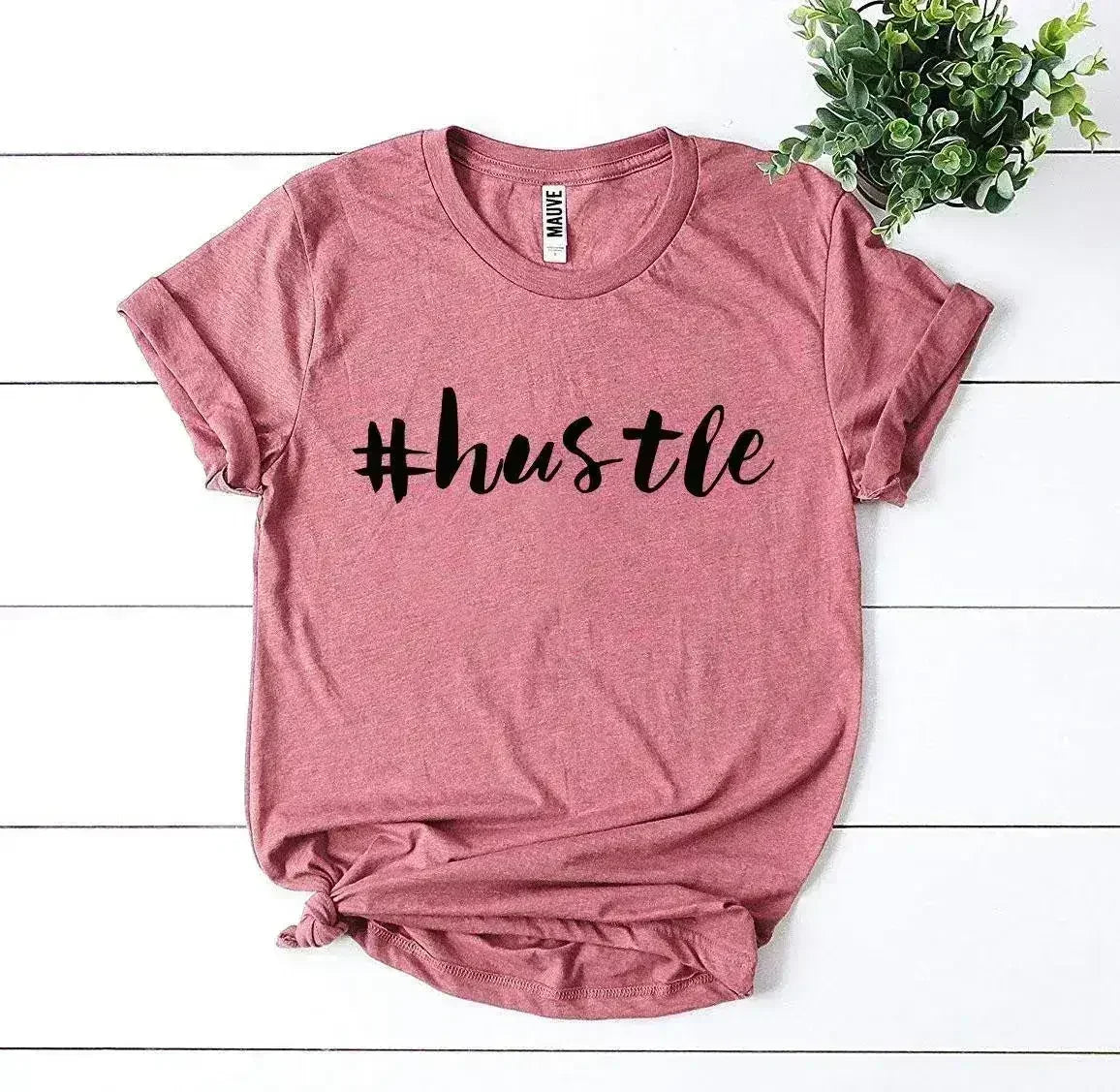 Hustle Printed Women T-Shirt | Premium Cotton | Bella Canvas - Femstylo