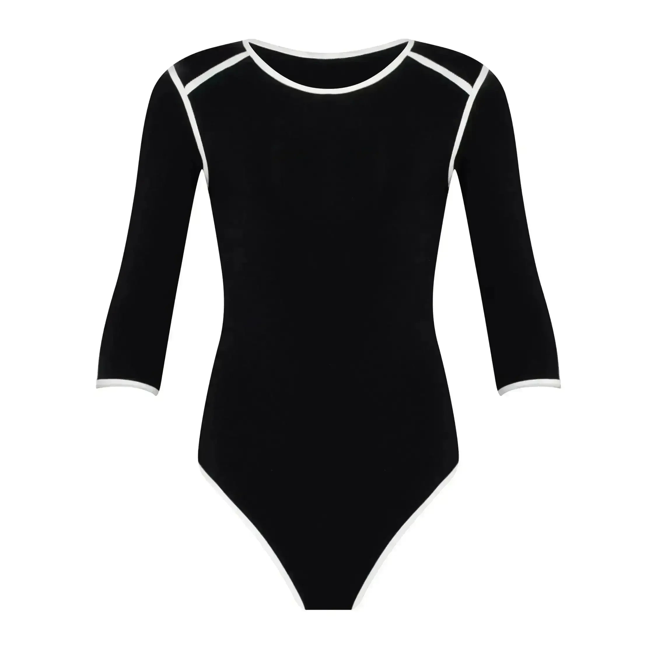 GIRL Two-tone Eco Bodysuit in Black - Femstylo