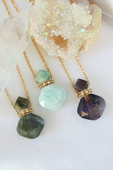 Luxury Mini Crystals Bottles | 24 Karats Natural Crystals Necklaces - Femstylo