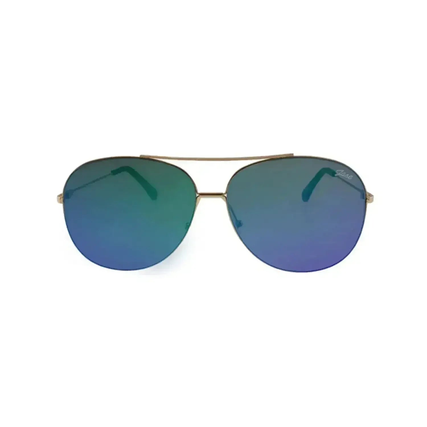 Jase New York Gold Aviators – Purple/Blue Mirror UV400 Sunglasses - Femstylo