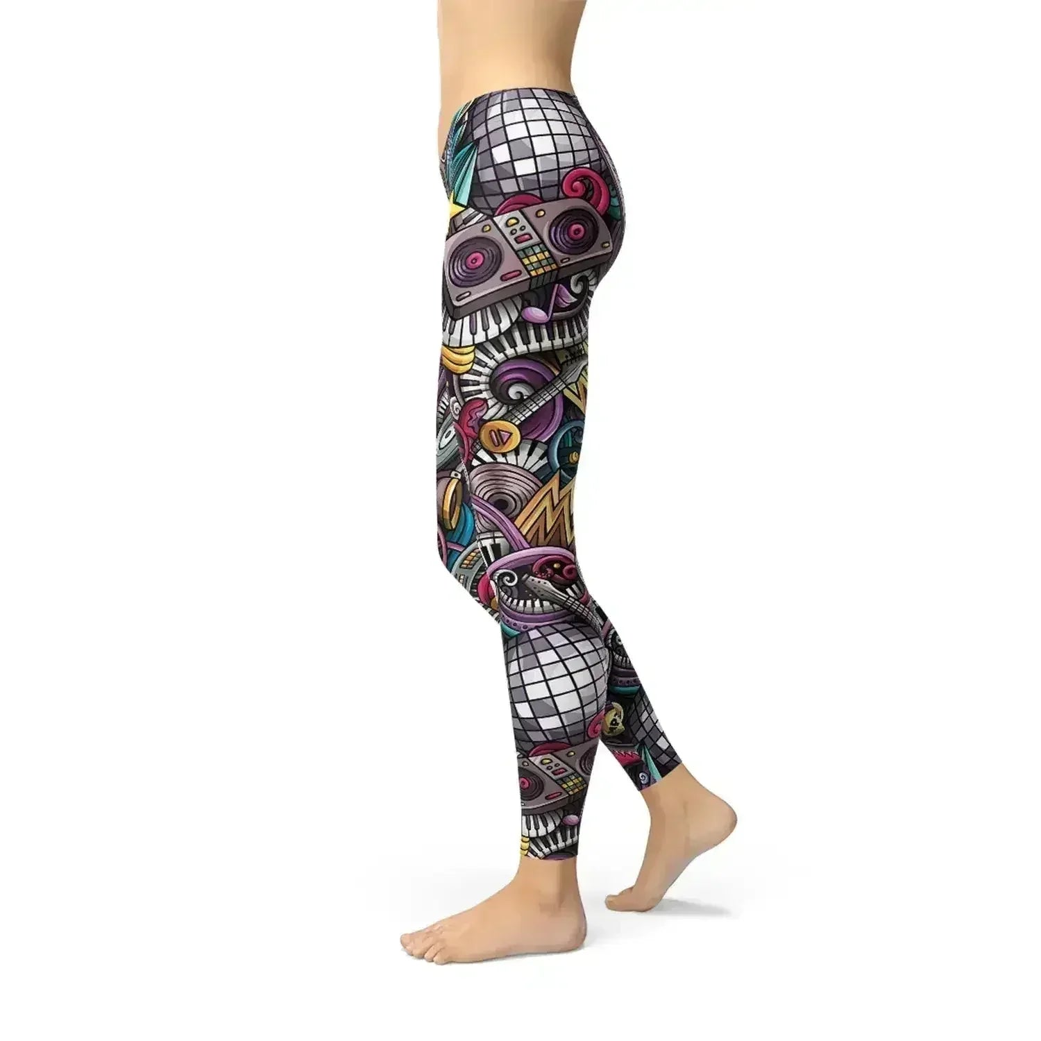 Womens Grunge Rock n Roll Leggings - Femstylo