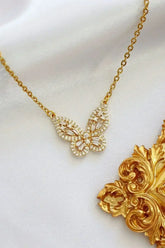 24K Butterfly Pendant Necklace - Femstylo