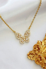 24K Butterfly Pendant Necklace - Femstylo