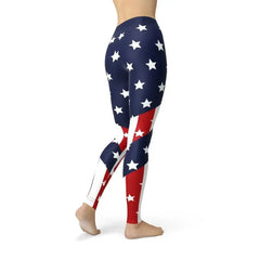 Womens American Flag Leggings - Femstylo