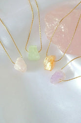 Raw Natural Crystals | 24 Karats Pendant Necklaces - Femstylo