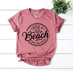 Life’s a Beach Enjoy The Waves T-shirt - Femstylo