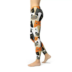 Womens All Over Print Cats Leggings - Femstylo