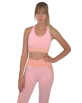 Trois Seamless Sports Bra - Pink - Femstylo