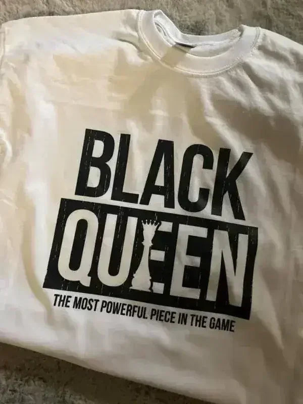 Black Queen T-Shirt | Premium Gildan Unisex Tee, 100% Cotton - Femstylo