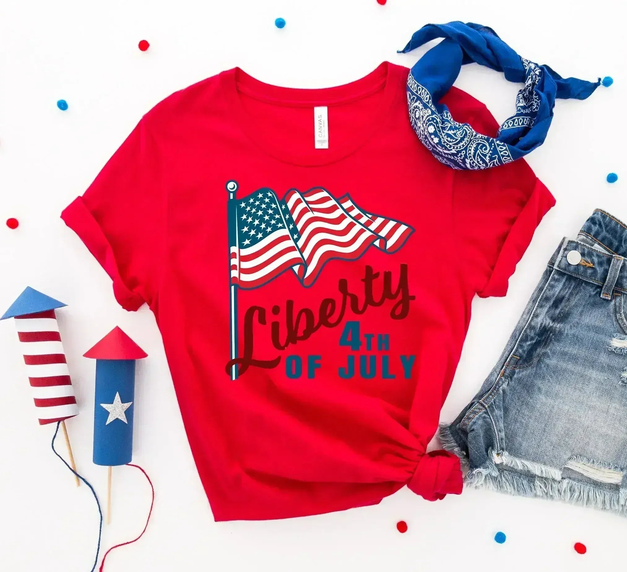 Liberty 4th of July T-shirt - Femstylo