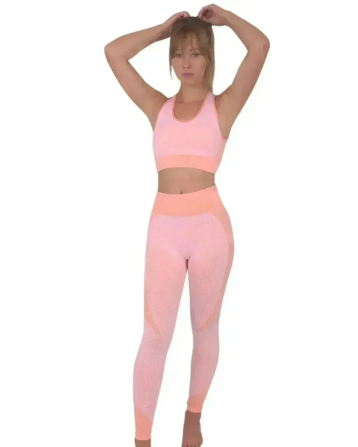 Trois Seamless Sports Bra - Pink - Femstylo