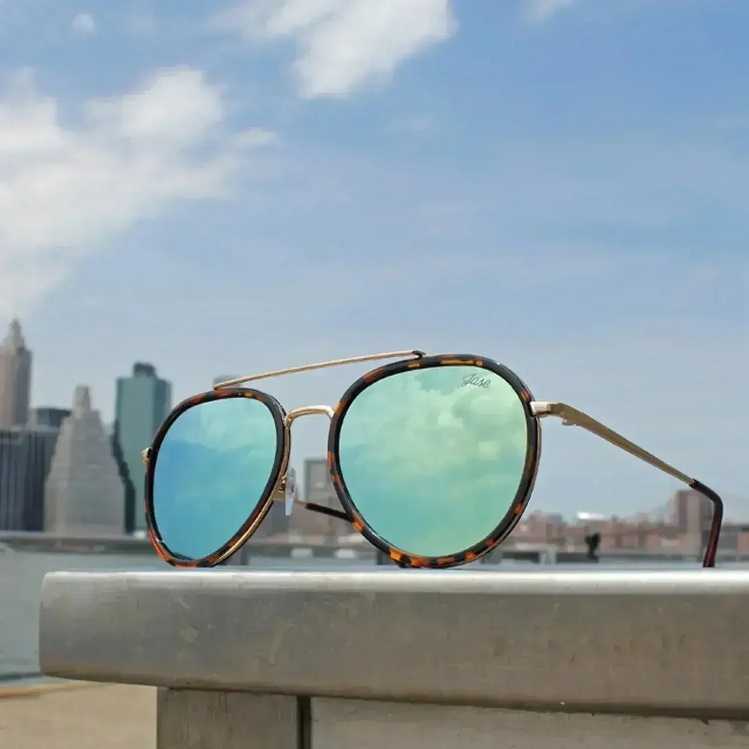 Jase New York Stark Sunglasses in Havana - Femstylo