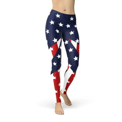 Womens American Flag Leggings - Femstylo