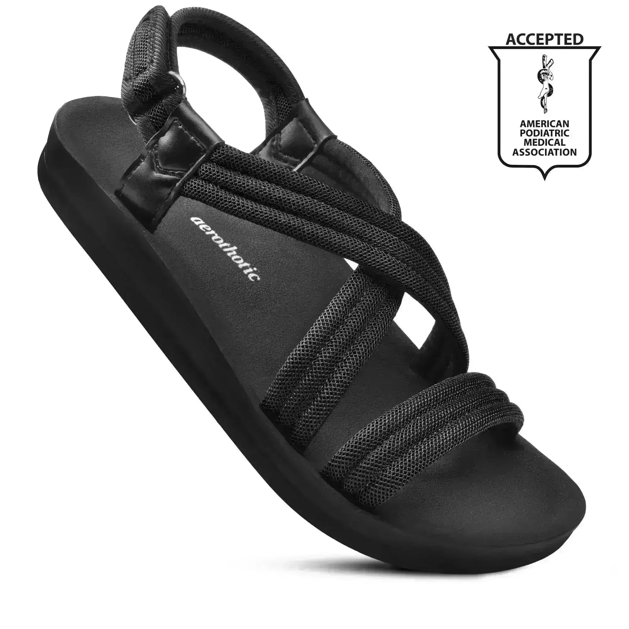 Aerothotic Hadal Women's Velcro Ankle Strap Slip on Sandals - Femstylo