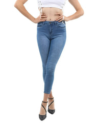 Talus High Waisted Skinny Jeans - Blue - Femstylo