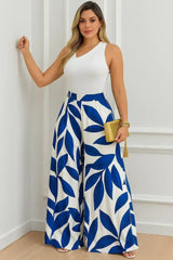 Ladies Fashion Patchwork Halter Jumpsuit - Femstylo