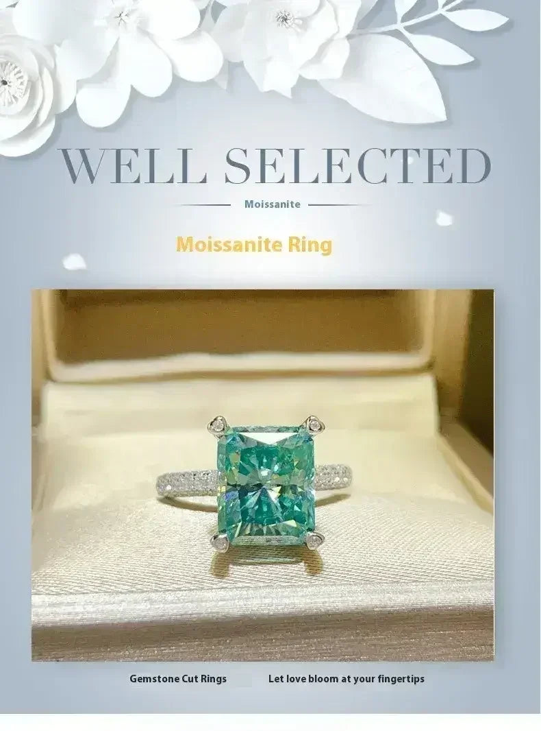 LuxeJewels™ – ParaGreen Royal – 5K Moissanite Signature Ring - Femstylo