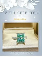 LuxeJewels™ – ParaGreen Royal – 5K Moissanite Signature Ring - Femstylo